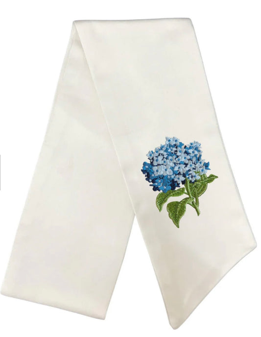 Fig & Dove Hydrangea Wreath Sash, Long