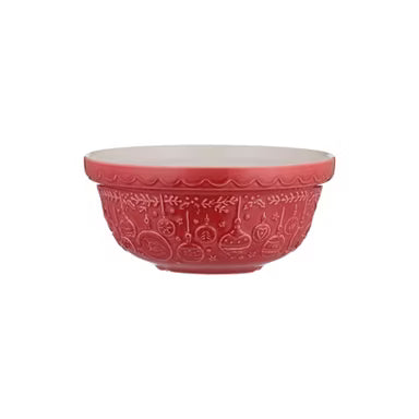 Deck the Halls Red Mixing Bowl, 8.25"