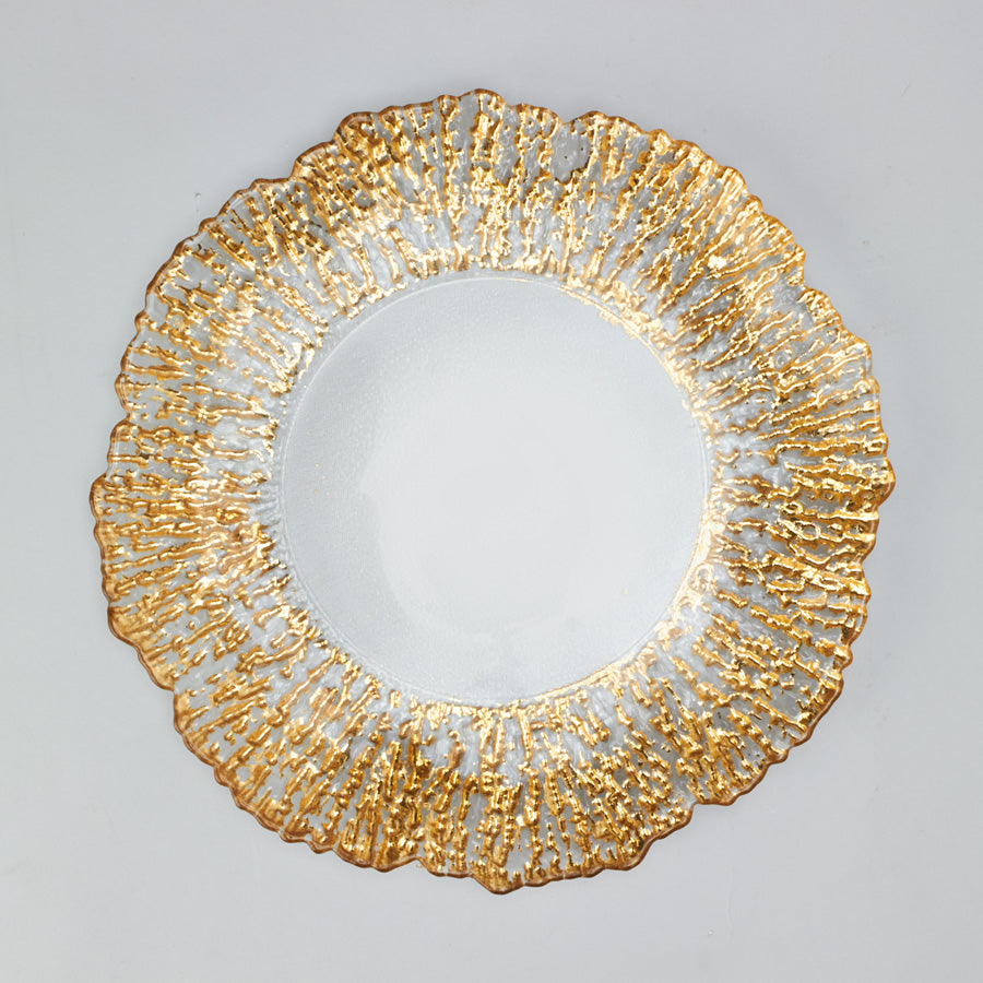 Glass and Gold Reef Charger Plate