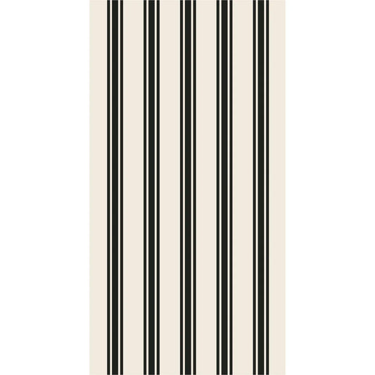 Hester & Cook Black Linen Stripe Guest Napkin