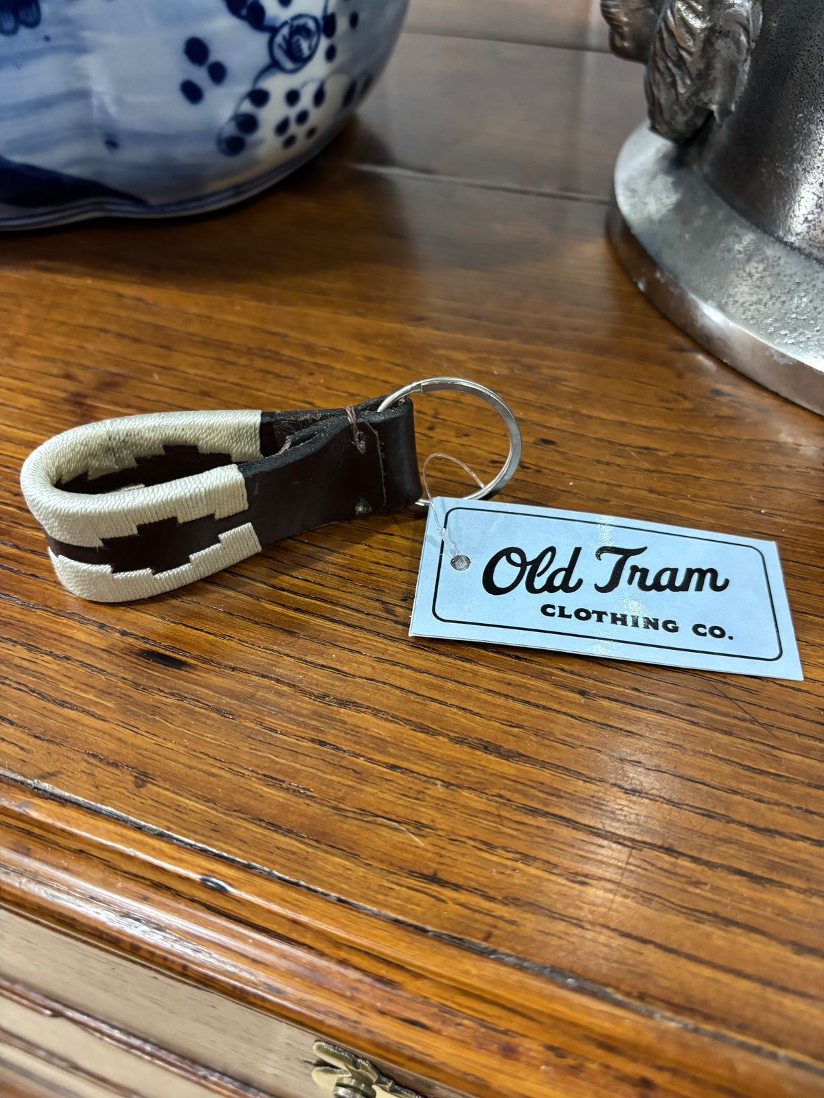 Old Tram Embroidered Key Fob