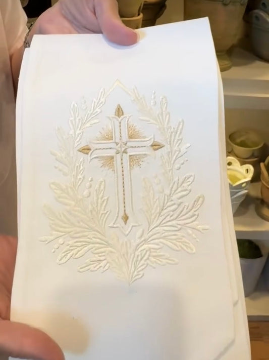 Angie Cumby Cross Wreath Sash