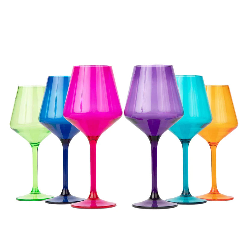 Pop Design - Unbreakable Stemmed Wine Glasses- Jewel Collection