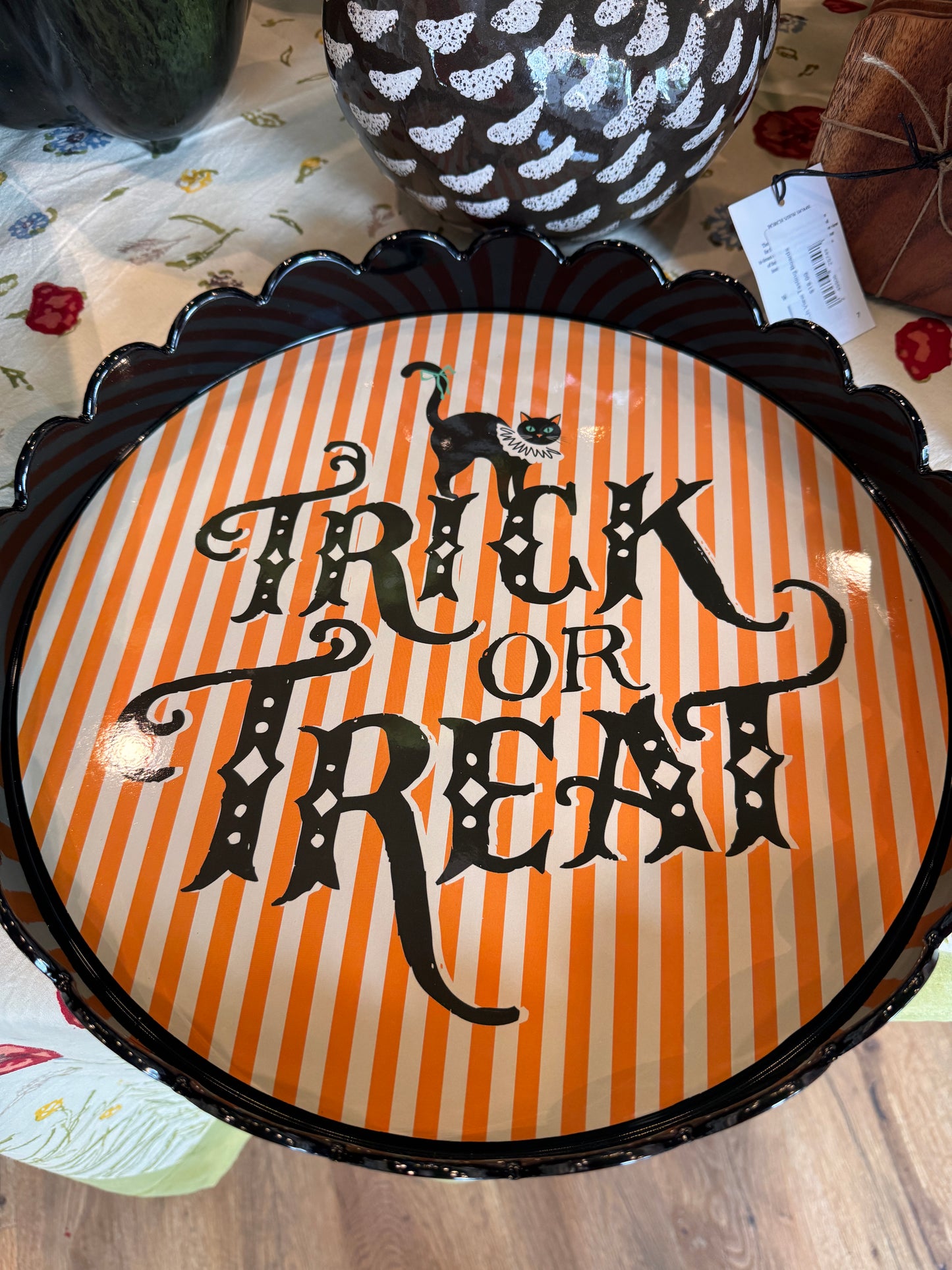 Trick or Treat Scalloped Edge Tray