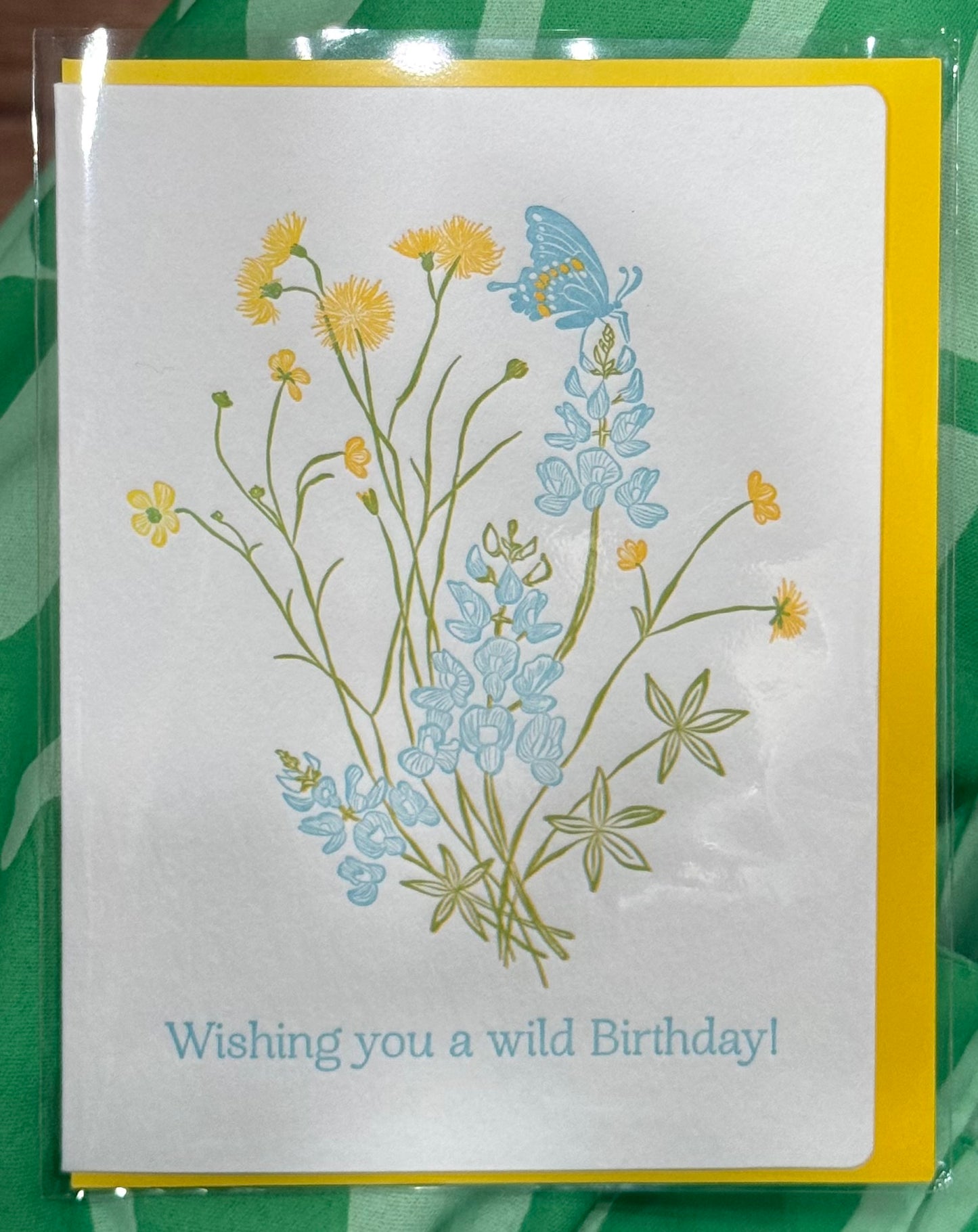 wild flower birthday greeting card