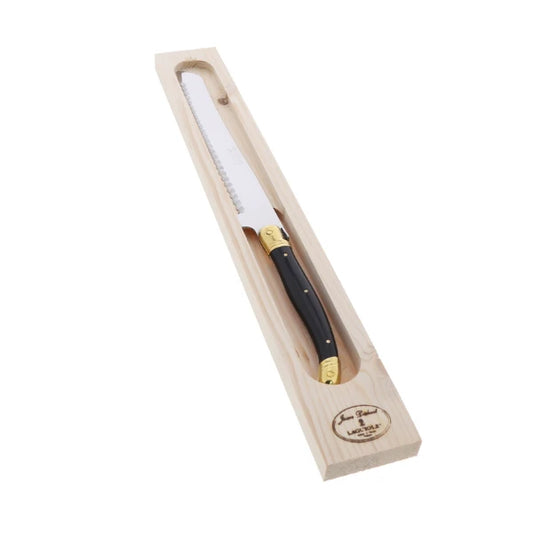 FF Jean Dubost Bread Knife in Black & Brass