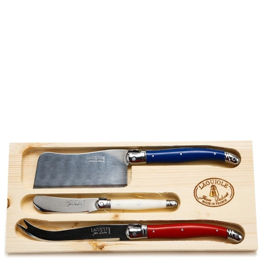 FF Jean Dubost 3pc Cheese Set In Patriotic Colors