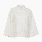 Lenora Quilted Bed Jacket, White