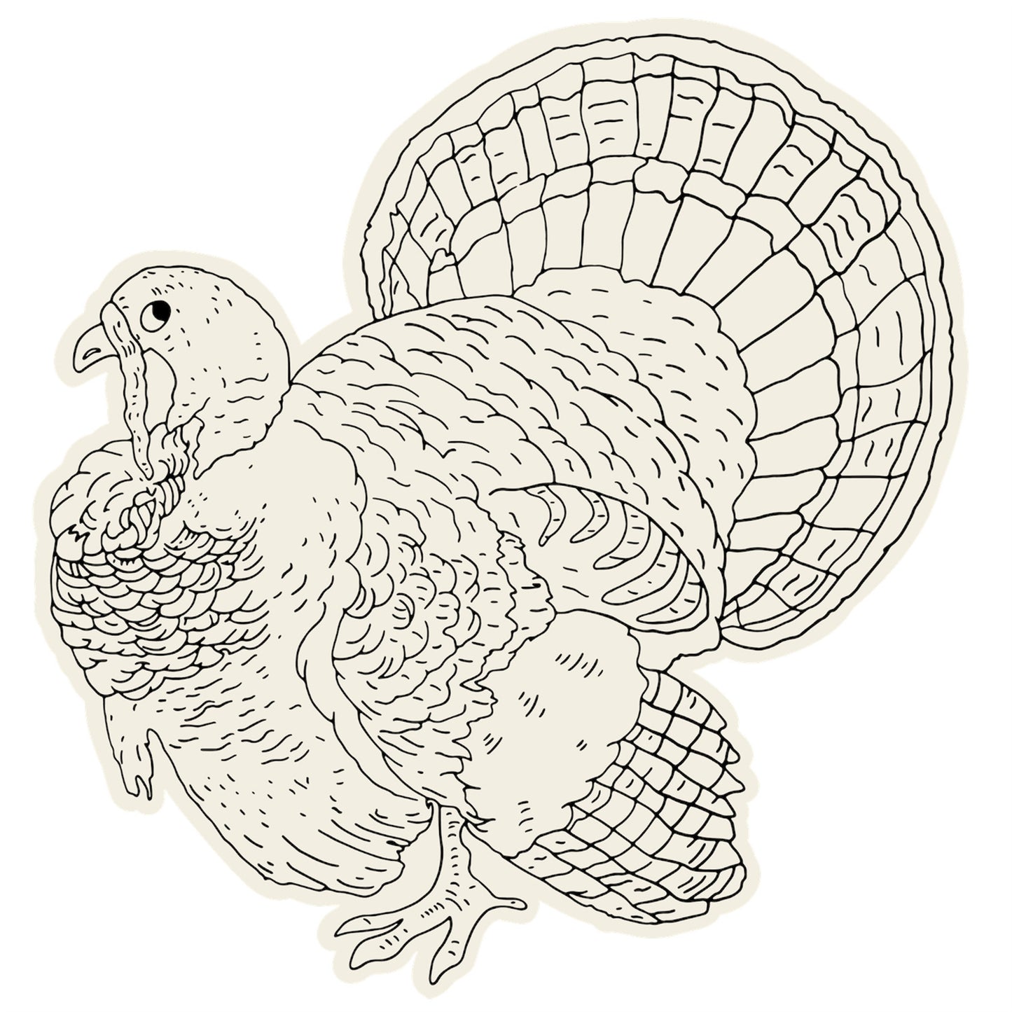 Die Cut Turkey Coloring Place Mat