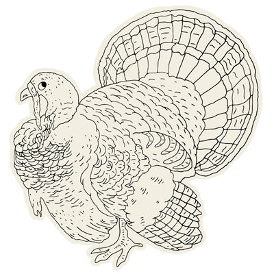 Hester & Cook Die Cut Coloring Turkey Placemat - 12 Sheets