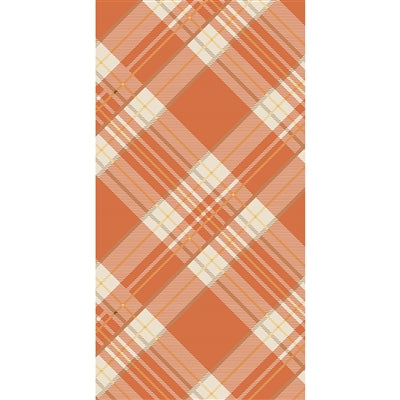 Hester & Cook Orange Plaid Guest Napkin - Pack of 16