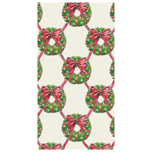 Hester & Cook Holiday Wreath Guest Napkin