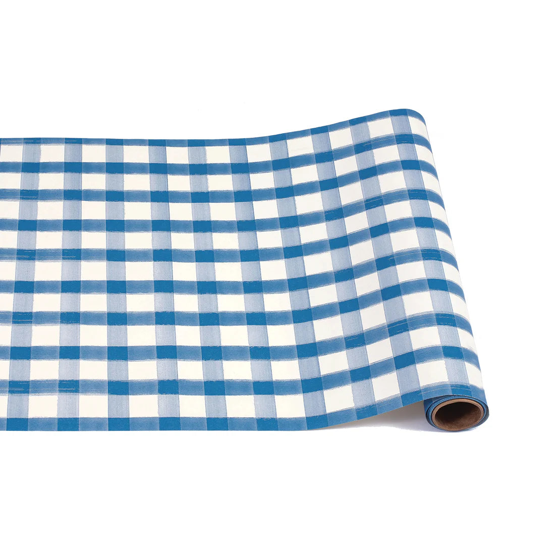 Hester & Cook Blue Painted Check Runner - 20"x 25"