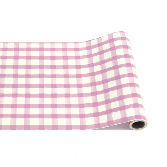 Hester & Cook Lilac Painted Check Runner - 20" x 25"