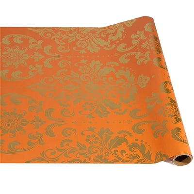 Hester & Cook Orange Damask Runner - 30" x 25'