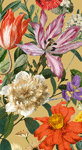 Caspari Dutch Floral Gold Guest Towel