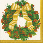 Caspari Magnolia Wreath Napkin, Cocktail