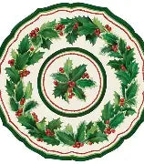 Hester & Cook Die-Cut Holiday Holly China Placemat