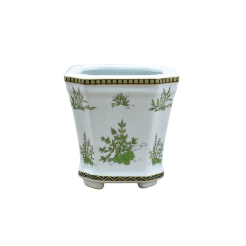 PORCELAIN G FLORALCACHEPOT 5"