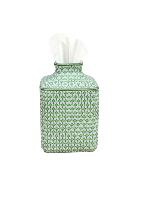 GRN FISH SCALE TISSUE BOX 8"