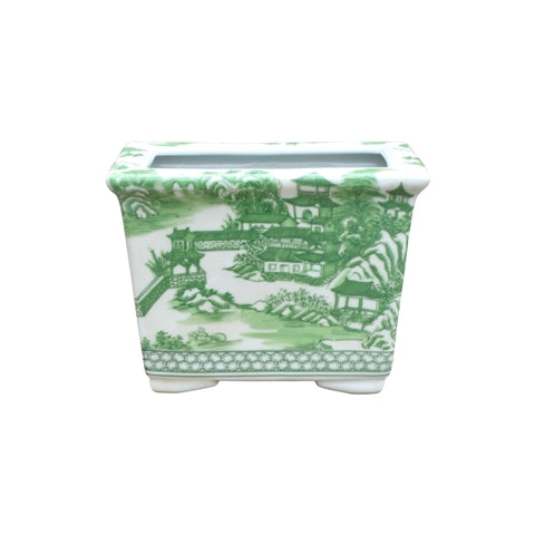 PORCELAIN REC CACHEPOT 9"