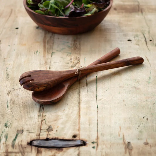 Porch View Wooden Server Spoons, S/2