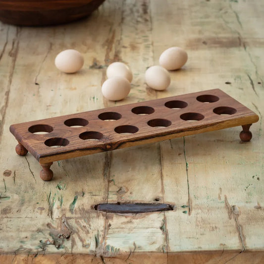 Porch View Wooden Egg Stand