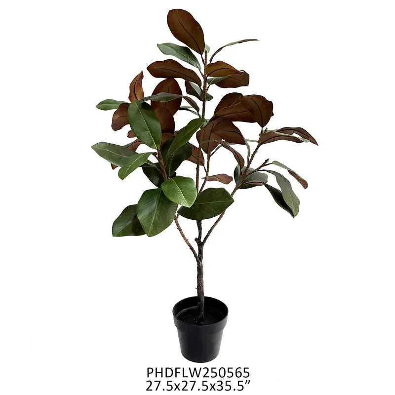 Potted Faux Small Magnolia Tree