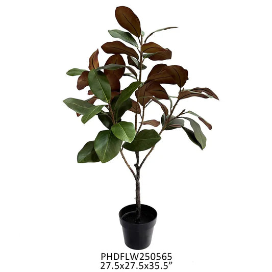 Potted Faux Small Magnolia Tree