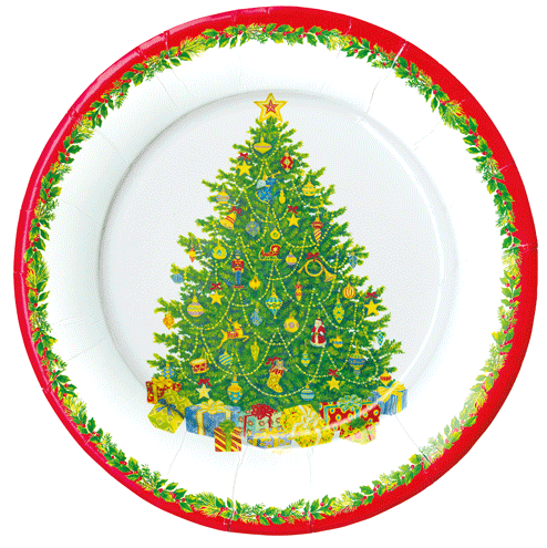 Christmas Tree Paper Dinner Plates