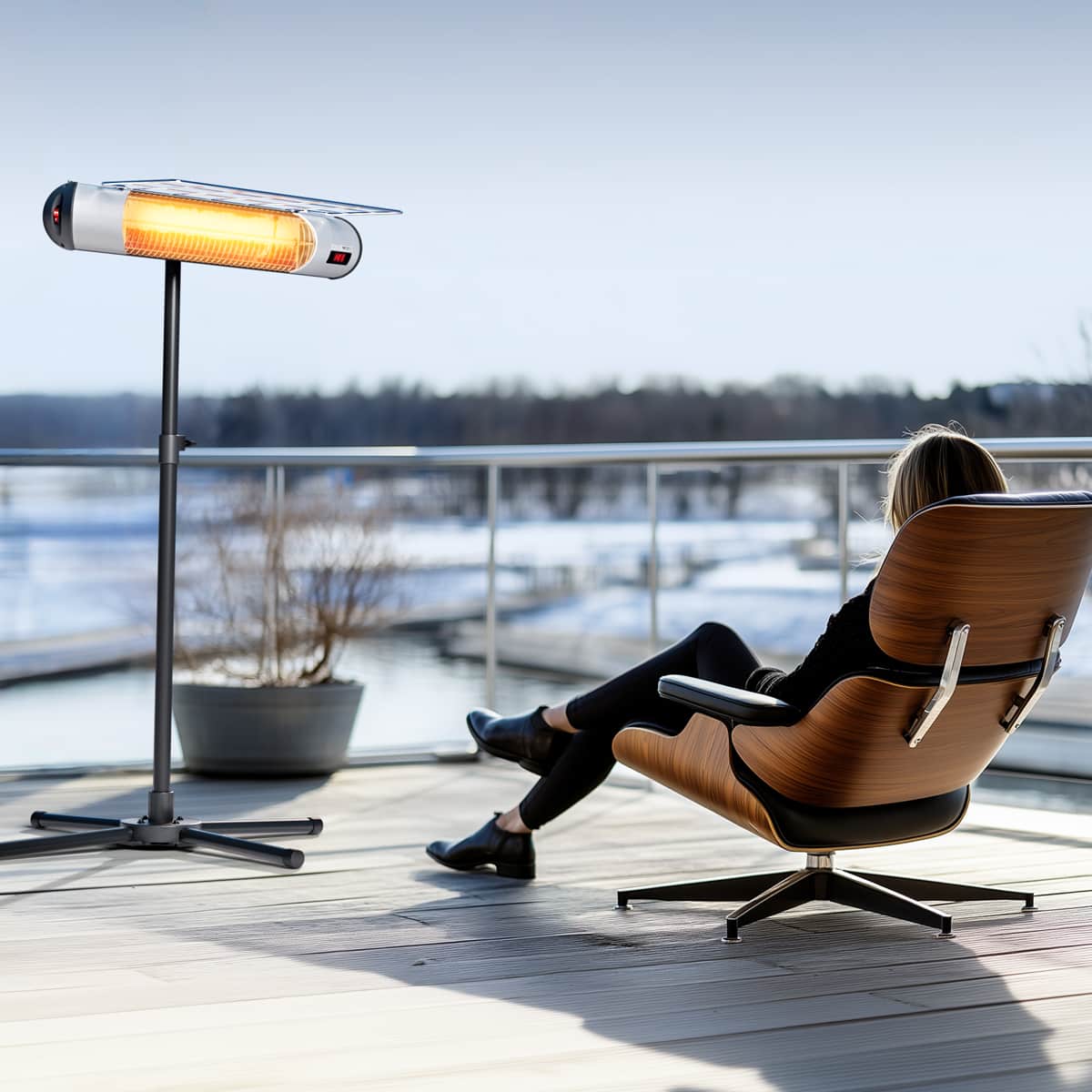 HeatMate Patio Heater HME-GS10 – Silver