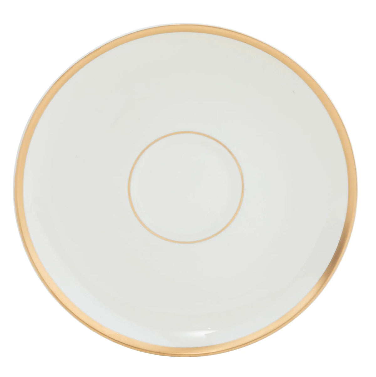 Pickard White Gold No Mono Coupe Teacup Saucer
