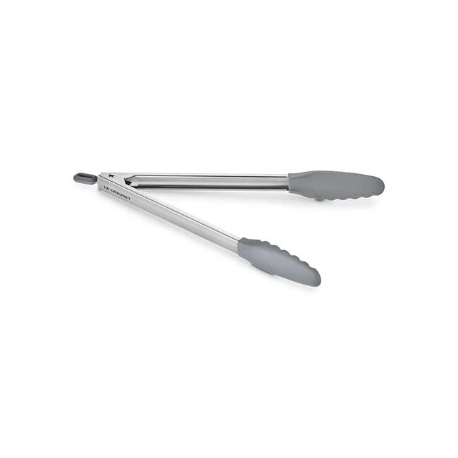 Le Creuset Signature Stainless Steel Tongs with Silicone, 11in