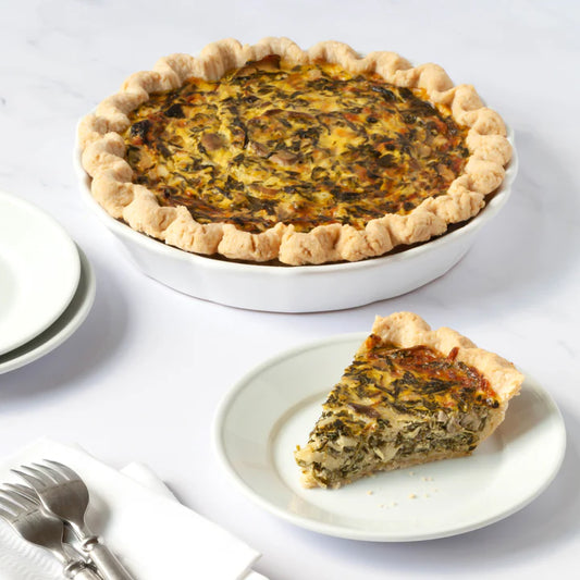 Southern Baked Pie Spinach & Mushroom Quiche, 10in