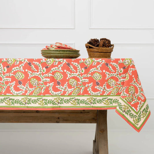 Pomegranate Harvest Pinecone Tablecloth, 60x140