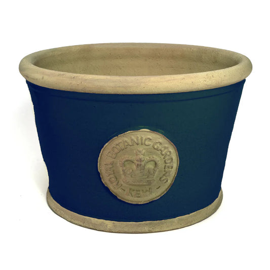 Bot Collection Windsor Kew Low Pot, Small, Stiffkey Blue