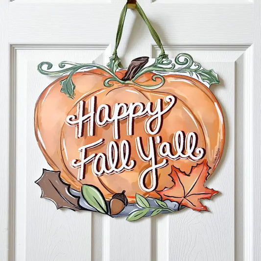 Home Malone Fall Y'all Door Hanger
