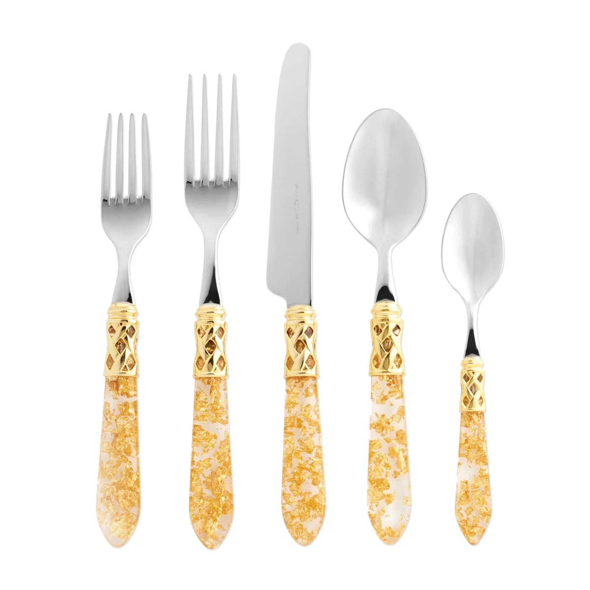 Vietri Aladdin Brilliant 5pc Gold Fleck