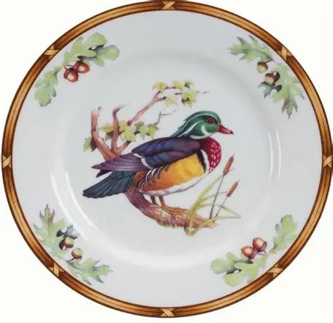Julie Wear Game Birds Bread Plate - Wood Duck