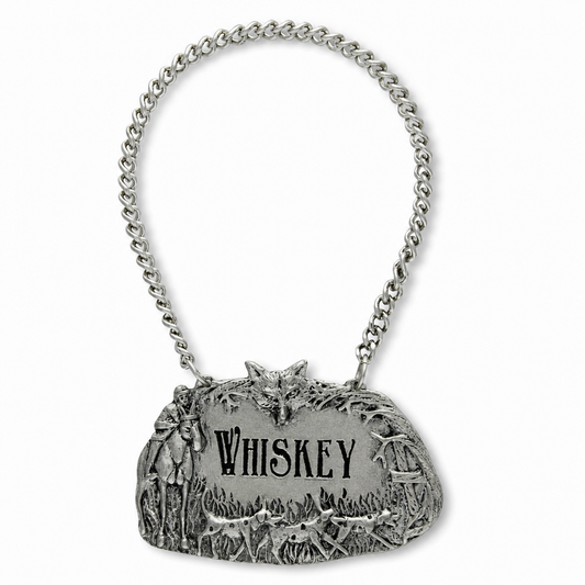 Pewter Hunt Decanter Tags