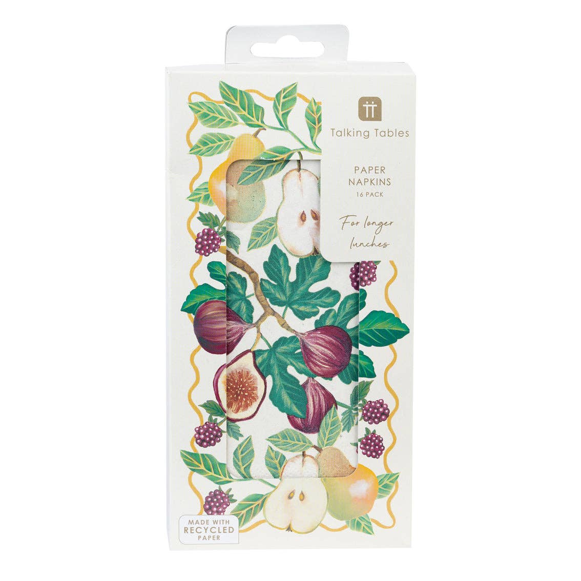 Fall Fruit Long Lunch Paper Napkins - 16 Pack | Fall Napkins |