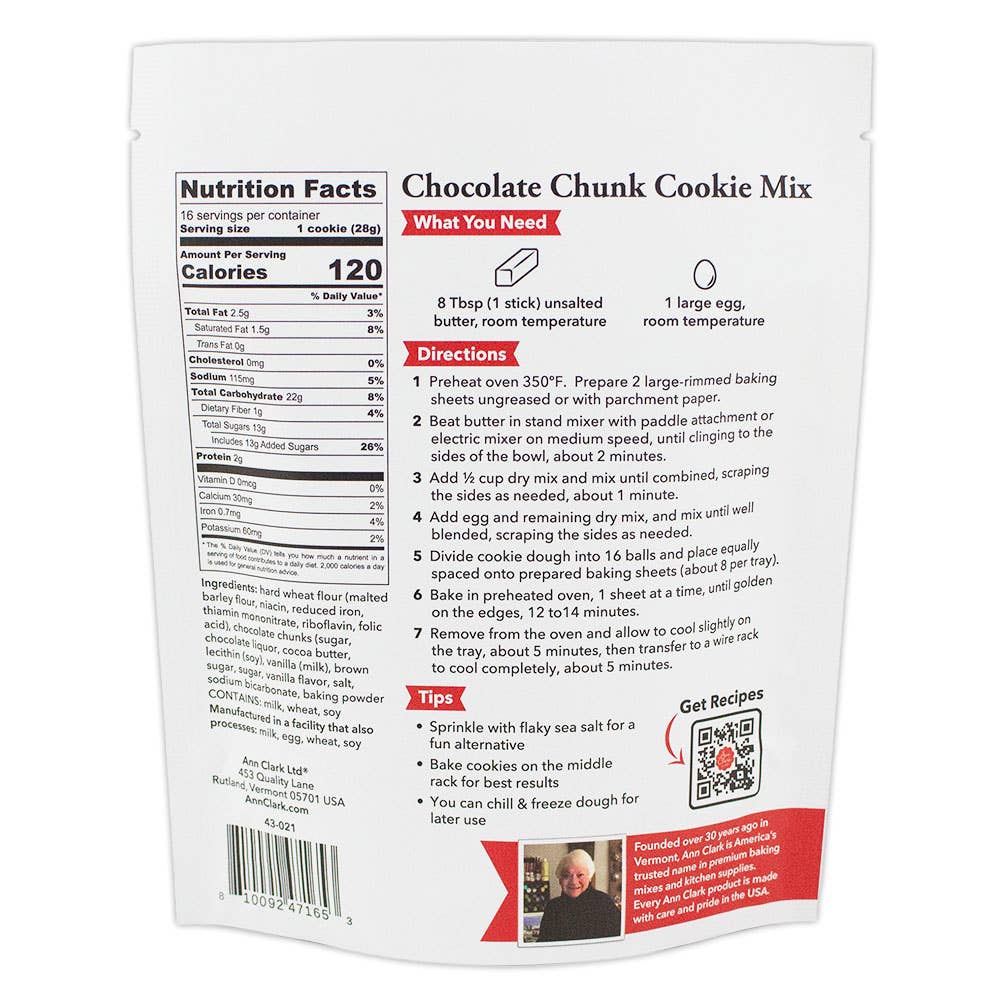 Chocolate Chunk Cookie Mix, 16 oz