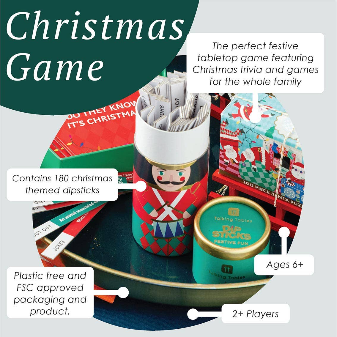 Nutcracker Dipstick - 12 Pack Display | Christmas Game |