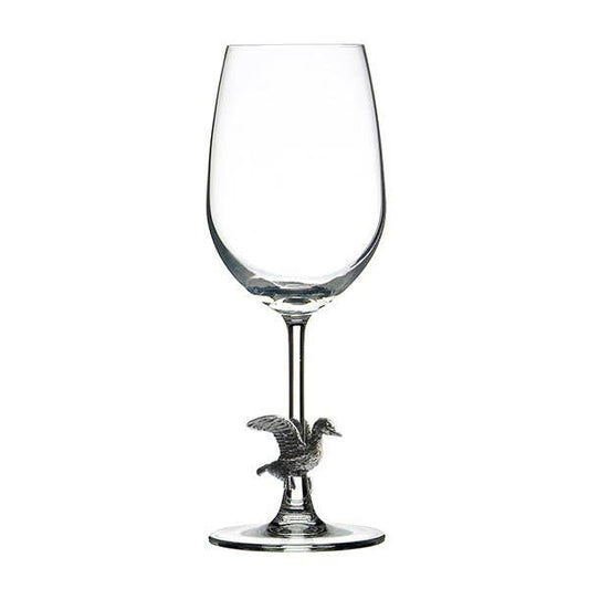 Menagerie Crystal Red Wine Glass - Duck