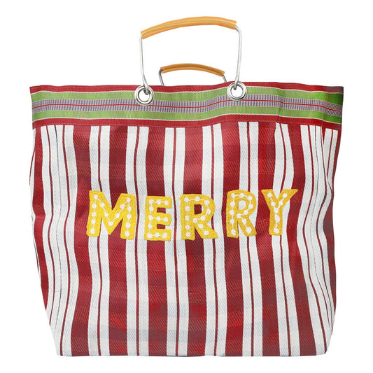 Recycled Plastic "Merry" Tote Bag | Christmas Gifts |