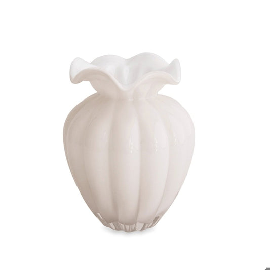 Beatriz Ball Glass Vento Large Vase, Cream