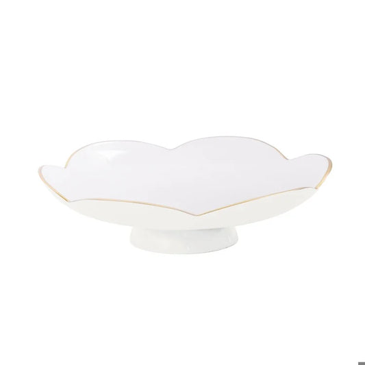 Beatriz Ball Encanto Carola Pedestal Cake Plate, Cream & White