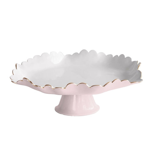 ENCANTO Colette Pedestal Cake Plate (Camellia and White)