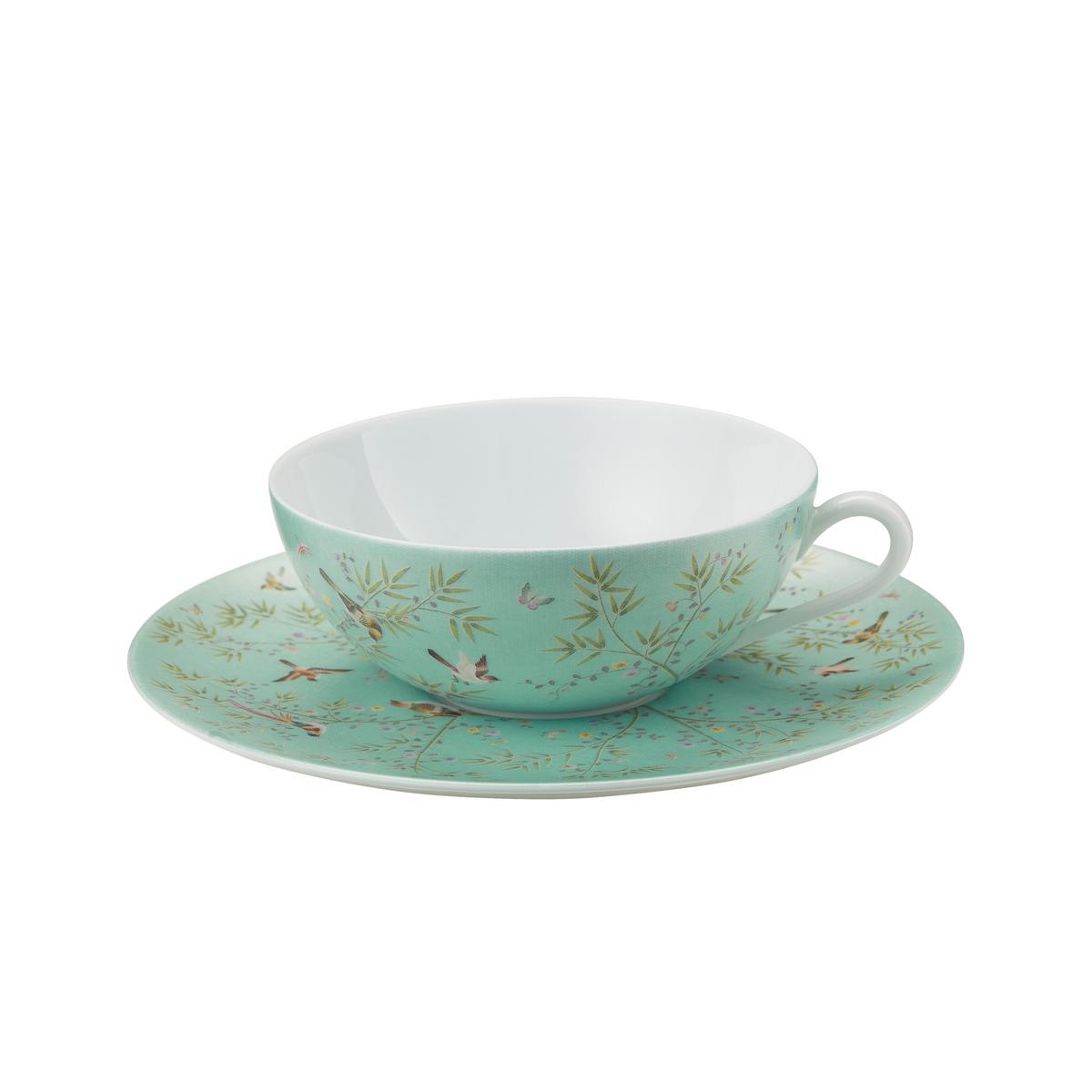 Raynaud Paradis Turquoise teacup and saucer