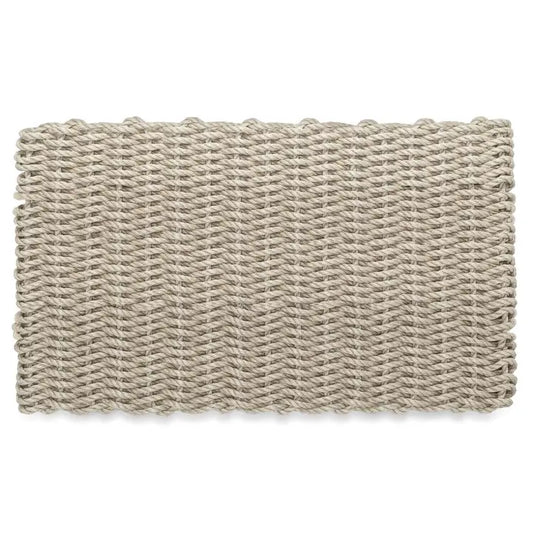 Lobster Rope Outdoor Doormat: Solid Sand | 18x30